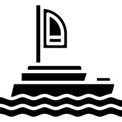 Catamaran Icon Vector Element