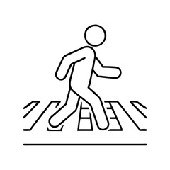 pedestrian crossing icon, pedestrian crossing line art - simple line art of pedestrian crossing, perfect for pedestrian crossing logos and icons