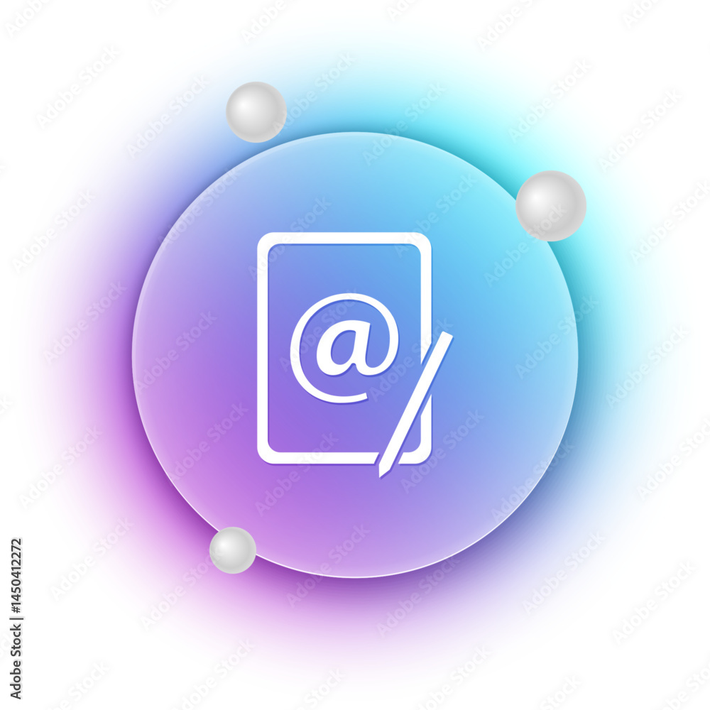 Poster white mail and e-mail icon isolated on white background. envelope symbol e-mail. email message sign.