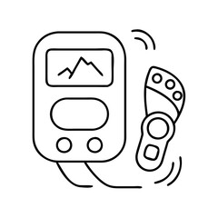 pedometer icon, pedometer line art - simple line art of pedometer, perfect for pedometer logos and icons