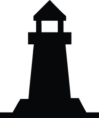 lighthouse silhouette vector