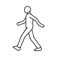power walking pose icon, power walking pose line art - simple line art of power walking pose, perfect for power walking pose logos and icons