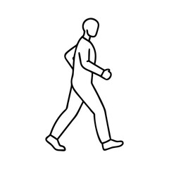 power walk pose icon, power walk pose line art - simple line art of power walk pose, perfect for power walk pose logos and icons
