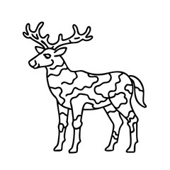 deer camo pattern icon, deer camo pattern line art - simple line art of deer camo pattern, perfect for deer camo pattern logos and icons