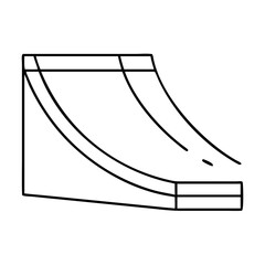 diy skateboard ramp icon, diy skateboard ramp line art - simple line art of diy skateboard ramp, perfect for diy skateboard ramp logos and icons