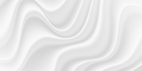 The white gray satin texture is a panoramic background of silver white silk fabric with a beautiful soft natural blurry pattern.vector eps10