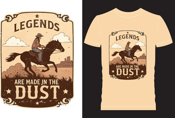 Western Cowboy T Shirt Design 