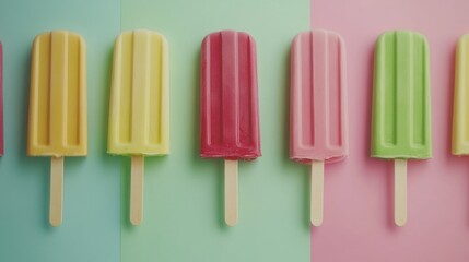 Colorful Popsicles Summer Treats
