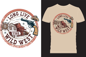 Western Cowboy T Shirt Design 