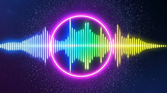 Soundwave Visualization Digital Audio Spectrum, Equalizer Display, Full HD 4K New Stock Video Footage Download, Dynamic Frequency Bars, Music Wave Pattern