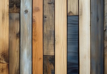 Vertical wooden planks with varied grain patterns and colors.
