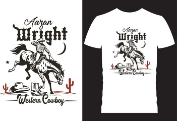 Western Cowboy T Shirt Design 