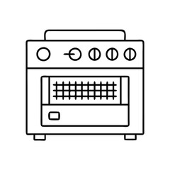 amplifier icon, amplifier line art - simple line art of amplifier, perfect for amplifier logos and icons