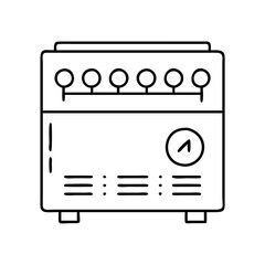 amplifier icon, amplifier line art - simple line art of amplifier, perfect for amplifier logos and icons