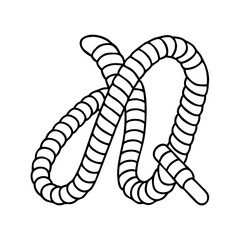battle ropes icon, battle ropes line art - simple line art of battle ropes, perfect for battle ropes logos and icons