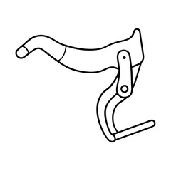 Fototapeta premium bicycle brake lever icon, bicycle brake lever line art - simple line art of bicycle brake lever, perfect for bicycle brake lever logos and icons