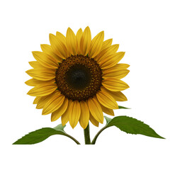 Fototapeta premium sunflower on white