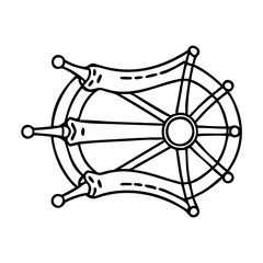 bicycle spokes icon, bicycle spokes line art - simple line art of bicycle spokes, perfect for bicycle spokes logos and icons