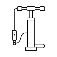 bike pump icon, bike pump line art - simple line art of bike pump, perfect for bike pump logos and icons