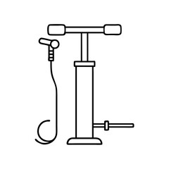 bike pump icon, bike pump line art - simple line art of bike pump, perfect for bike pump logos and icons