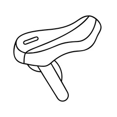 Fototapeta premium bike saddle icon, bike saddle line art - simple line art of bike saddle, perfect for bike saddle logos and icons
