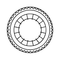 bike tire icon, bike tire line art - simple line art of bike tire, perfect for bike tire logos and icons