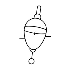 bobber float icon, bobber float line art - simple line art of bobber float, perfect for bobber float logos and icons