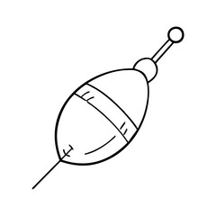 bobber float icon, bobber float line art - simple line art of bobber float, perfect for bobber float logos and icons
