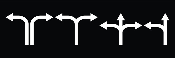 U turn arrow line icon in white and black colors. u turn arrow flat vector icon from u turn arrow collection for web, mobile apps vector stock illustration. Eps 10.