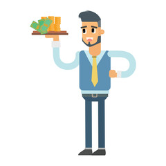 businessman with money 