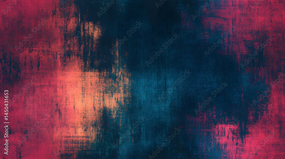 Aufkleber vibrant, abstract design with layered colors and textured patterns.