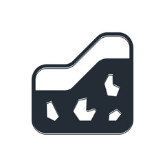 Black Ground icon isolated on white background. Vector