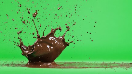 Liquid splash on green screen