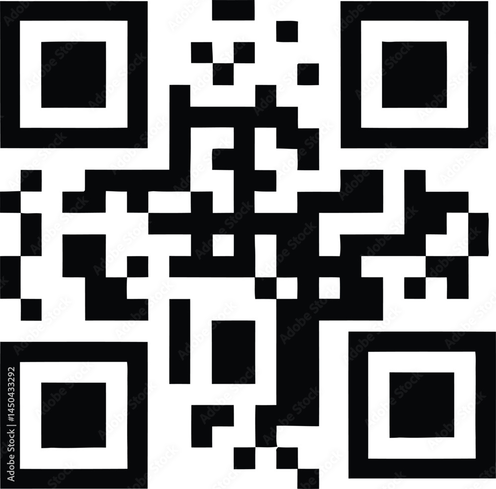 Fototapete qr code icon. qr code vector illustration on white background.