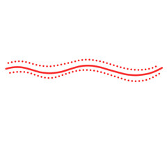 Abstract red wave pattern with dotted lines, suitable for backgrounds or graphic design projects