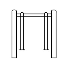 pull up bar icon, pull up bar line art - simple line art of pull up bar, perfect for pull up bar logos and icons