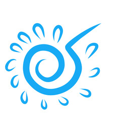 Naklejka premium Vibrant blue abstract design featuring swirling patterns and dynamic shapes, ideal for creative projects