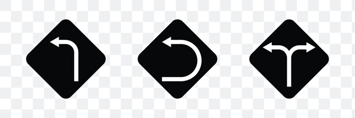 flat arrow icons set. Directional arrows, curved, straight, circular, and zigzag symbols. Navigation, movement, rotation, looping, and pointing elements. Vector black arrows for UI, infographic. Eps 