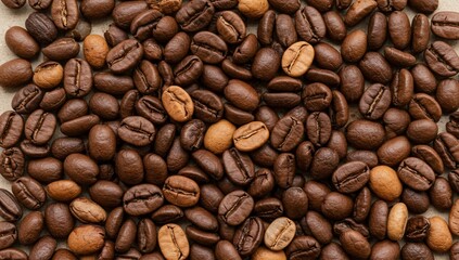 Naklejka premium coffee beans background