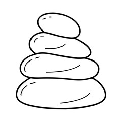 rock cairn icon, rock cairn line art - simple line art of rock cairn, perfect for rock cairn logos and icons