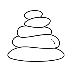 rock cairn icon, rock cairn line art - simple line art of rock cairn, perfect for rock cairn logos and icons