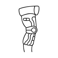 runner s knee brace icon, runner s knee brace line art - simple line art of runner s knee brace, perfect for runner s knee brace logos and icons