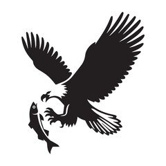 Fierce Eagle in Flight with Detailed Feather Spread