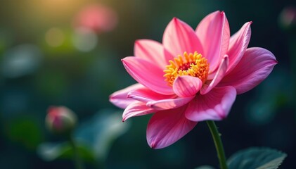 Obraz premium Abstract late-blooming flower, intricate details close-up, spring, wallpaper, petals
