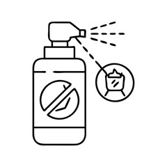 Fototapeta premium scent blocker spray icon, scent blocker spray line art - simple line art of scent blocker spray, perfect for scent blocker spray logos and icons
