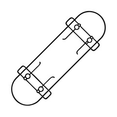 skateboard deck icon, skateboard deck line art - simple line art of skateboard deck, perfect for skateboard deck logos and icons