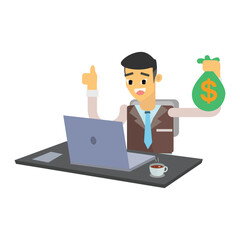 Businessman With Laptop