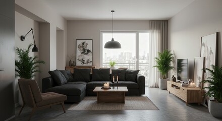 Fototapeta premium Living Room Interior Design Inspiration