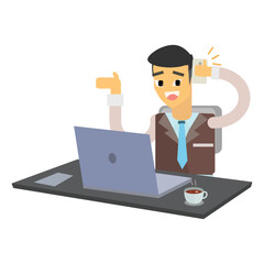 Businessman With Laptop