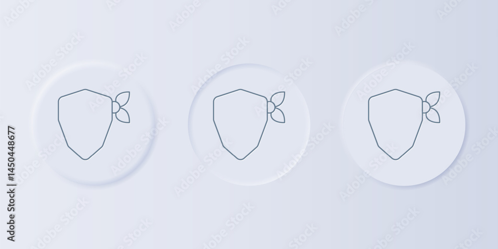 Aufkleber grey vandal icon isolated on grey background. set icons in square buttons. vector